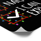 Mooie Naughty, ik kan de kerstman vertellen Poster (Hoek)