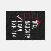 Mooie Naughty, ik kan kerstfeestjes uitleggen San Fleece Deken (Voorkant (Horizontaal))