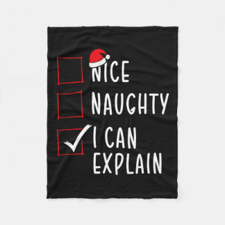 Mooie Naughty, ik kan kerstfeestjes uitleggen San Fleece Deken
