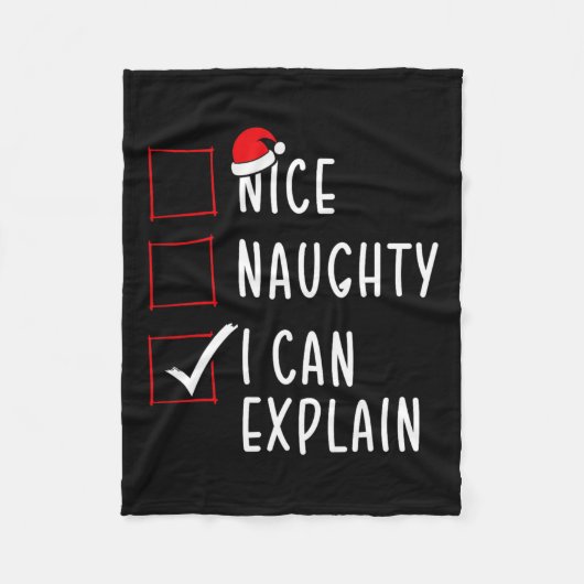Mooie Naughty, ik kan kerstfeestjes uitleggen San Fleece Deken (Voorkant)