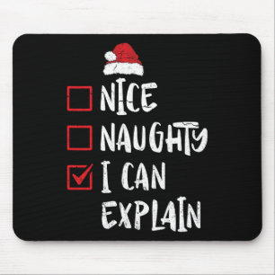 Mooie Naughty, ik kan kerstfeestjes uitleggen San Muismat
