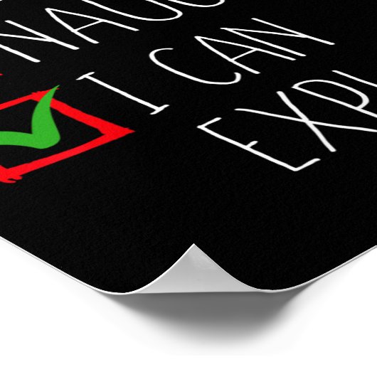 Mooie Naughty, ik kan kerstfeestjes uitleggen San Poster (Hoek)