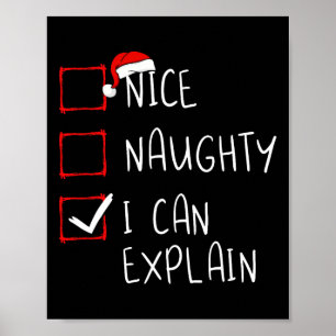 Mooie Naughty, ik kan kerstfeestjes uitleggen San Poster