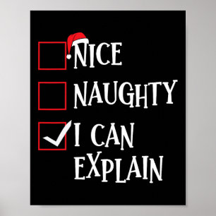 Mooie Naughty, ik kan kerstfeestjes uitleggen San Poster