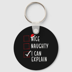 Mooie Naughty, ik kan kerstfeestjes uitleggen San Sleutelhanger