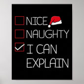 Mooie Naughty, ik kan kerstpajama grappig uitlegge Poster (Voorkant)