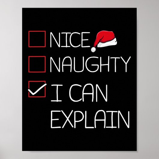 Mooie Naughty, ik kan kerstpajama grappig uitlegge Poster (Voorkant)