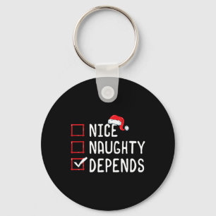 Mooie Naughty is afhankelijk van de kerstlijst Sleutelhanger