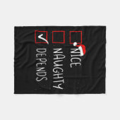 Mooie Naughty is afhankelijk van kerstlijstkerstma Fleece Deken (Voorkant (Horizontaal))