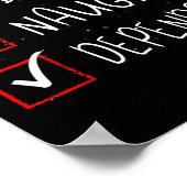 Mooie Naughty is afhankelijk van kerstlijstkerstma Poster (Hoek)