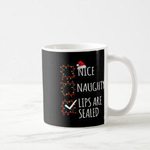 Mooie Naughty Lips zijn verzegeld met kerstkerstli Koffiemok