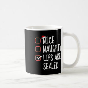 Mooie Naughty Lips zijn verzegeld met kerstkerstli Koffiemok
