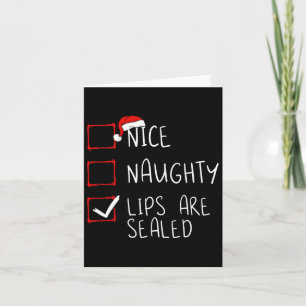 Mooie Naughty Lips zijn verzegeld voor kerstlijstj Kaart