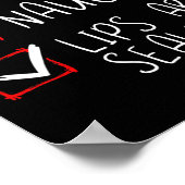 Mooie Naughty Lips zijn verzegeld voor kerstlijstj Poster (Hoek)