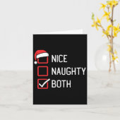 Mooie Naughty List Beide kerst Kaart (Gele Bloem)
