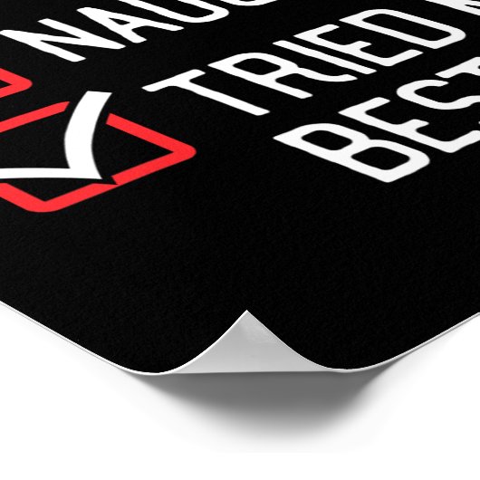 Mooie Naughty List heeft mijn beste kerstfeest gew Poster (Hoek)