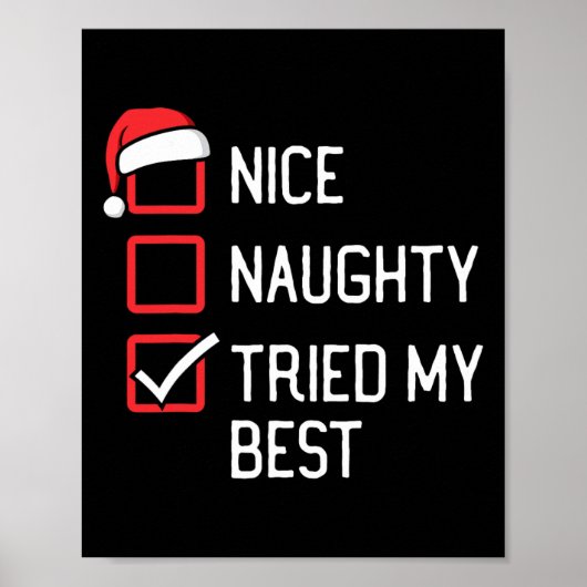 Mooie Naughty List heeft mijn beste kerstfeest gew Poster (Voorkant)