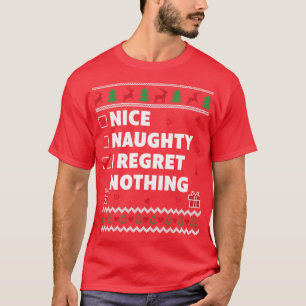 Mooie Naughty List Ugly kerstdesign T-shirt