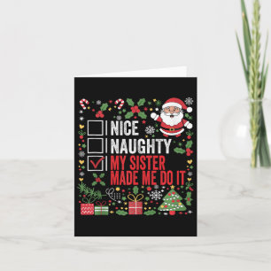 Mooie Naughty, mijn zuster heeft me met Kerstmis g Kaart