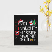 Mooie Naughty, mijn zuster heeft me met Kerstmis g Kaart (Gele Bloem)