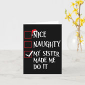 Mooie Naughty, mijn zuster heeft me met Kerstmis g Kaart (Gele Bloem)