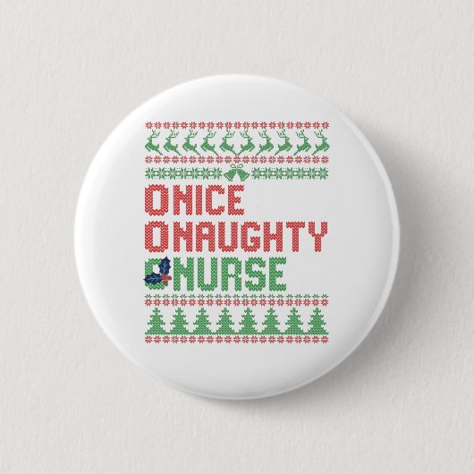 Mooie Naughty Neurse Funny kerstcadeau Ronde Button 5,7 Cm (Voorkant)