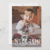 Mooie Naughty of Nice Funny Kerstmis Kaart (Voorkant)