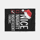 Mooie Naughty Onvoldoende bewijs kerstman Fleece Deken (Voorkant (Horizontaal))