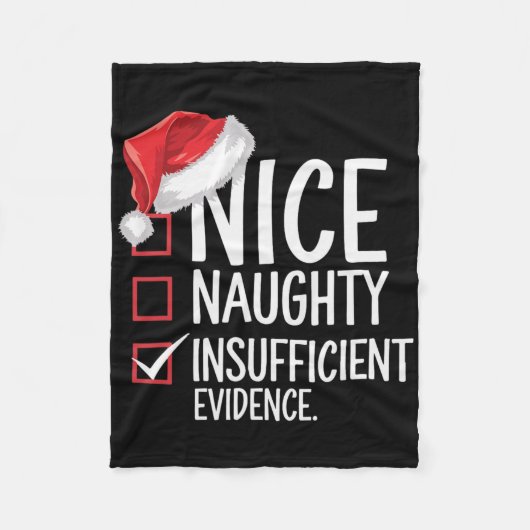 Mooie Naughty Onvoldoende bewijs kerstman Fleece Deken (Voorkant)