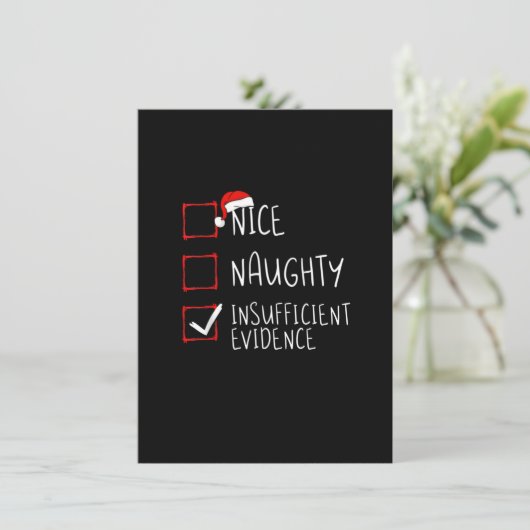 Mooie Naughty Onvoldoende bewijs kerstman Kaart