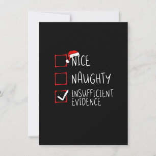 Mooie Naughty Onvoldoende bewijs kerstman Kaart