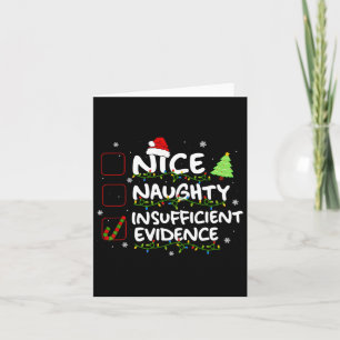 Mooie Naughty Onvoldoende bewijs kerstman Kaart