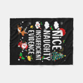 Mooie Naughty Onvoldoende bewijs kerstviering Fleece Deken (Voorkant (Horizontaal))