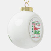 Mooie Naughty Uber Funny kerstcadeau Keramische Bal Ornament (Links)