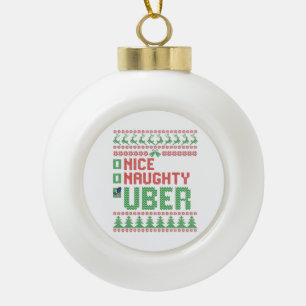 Mooie Naughty Uber Funny kerstcadeau Keramische Bal Ornament