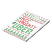 Mooie Naughty Uber Funny kerstcadeau Notitieblok (Linkerzijde)