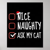 Mooie Naughty vraagt mijn kerstcadeaulijst Poster (Voorkant)