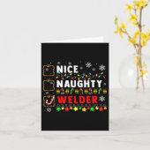 Mooie Naughty Welder Kerst Kleurrijke Matching Jo Kaart (Gele Bloem)