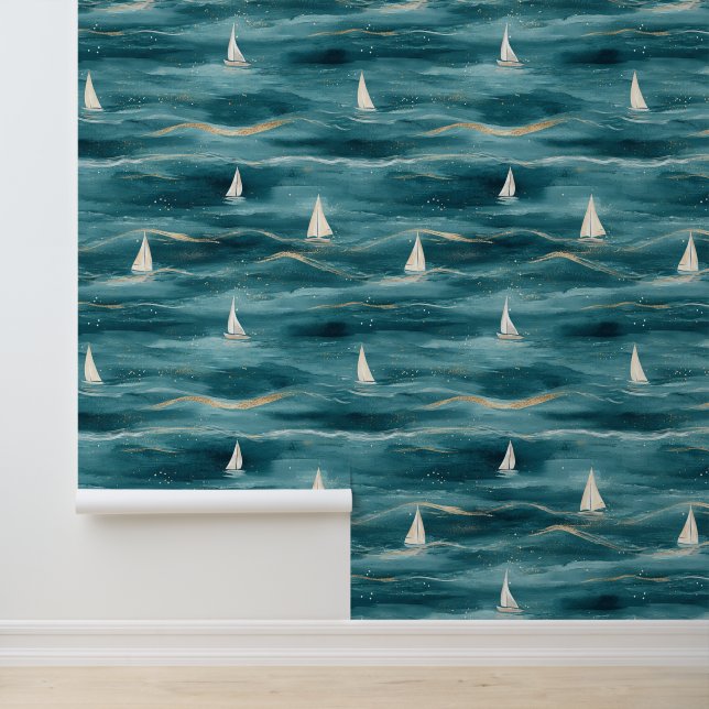 Mooie nautische patroon behang (Applicatie)