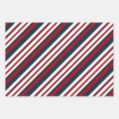 Mooie Nautische Thema Rood en Blauw Gift Inpakpapier Vel (Voorkant 3)