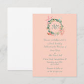 Mooie nautische trouwkaarten in koraal  kaart (Voorkant / Achterkant)