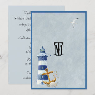 Mooie nautische, vuurtoren, anker, douane kaart