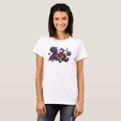 Mooie Navy ABSTRACTE KUNST Maatwerk T-shirt (Voorkant volledig)