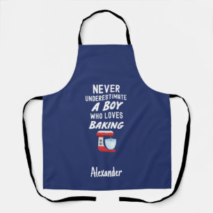 Mooie Navy Blauwe Bakgeschenken Voor Kinderen Baby Schort