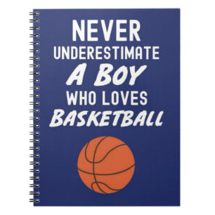 Mooie Navy-blauwe Basketbal Cadeaus Voor Baby Jong Notitieboek