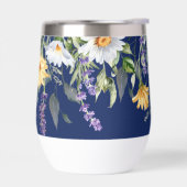 Mooie Navy Blauwe Boho Wilde Bloemen Patroon (Links)