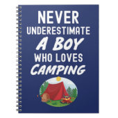 Mooie Navy Blauwe Kampeer Cadeaus Voor Baby Jongen Notitieboek (Voorkant)