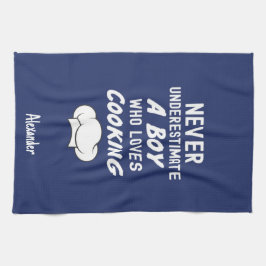 Mooie Navy Blauwe Kook Cadeaus Voor Jonge Jongens Theedoek