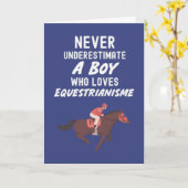 Mooie Navy Blauwe Paardrijden Wenskaarten Voor Bab Kaart (Gele Bloem)