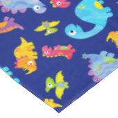 Mooie Navy Blauwe Patroon Dinosaurus Verjaardag Tafelkleed (Gekanteld)